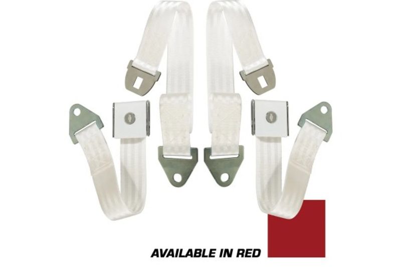 1964 CORVETTE SEAT BELTS. LIFT LATCH - RED 37474