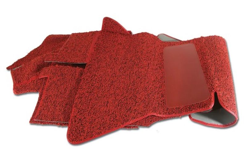 1959-1960 CHEVROLET CORVETTE CARPET. RED TUXEDO