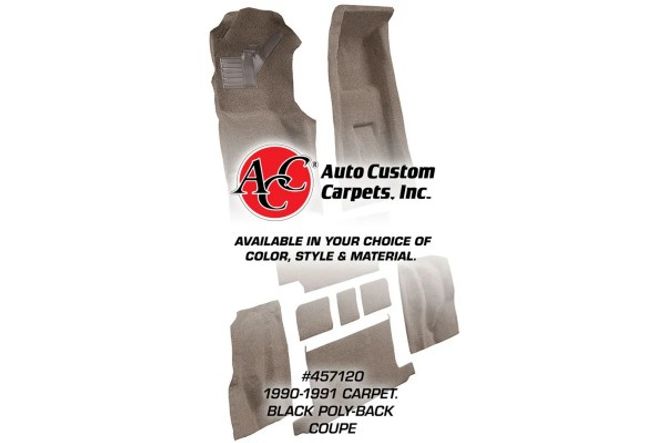 Hovedbilde 1990-1991 CORVETTE CARPET. BLACK POLY-BACK COUPE