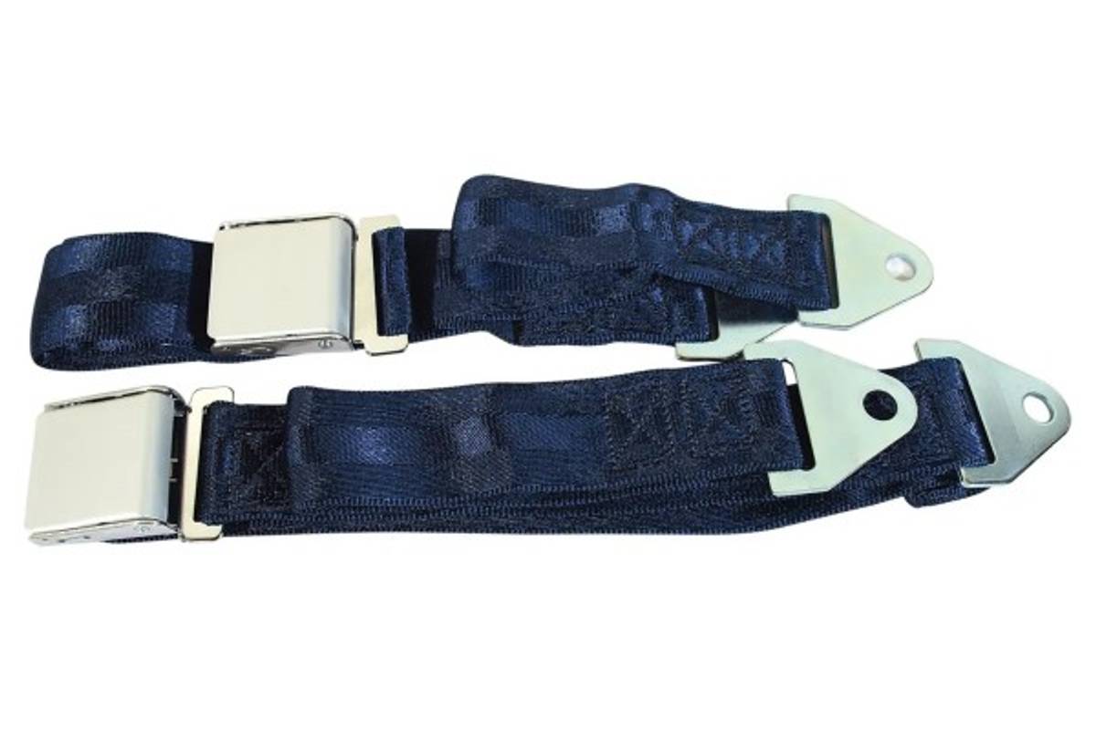 1963 CORVETTE SEAT BELTS. OE STYLE LIFT - DARK BLUE - RBAUTOPARTS